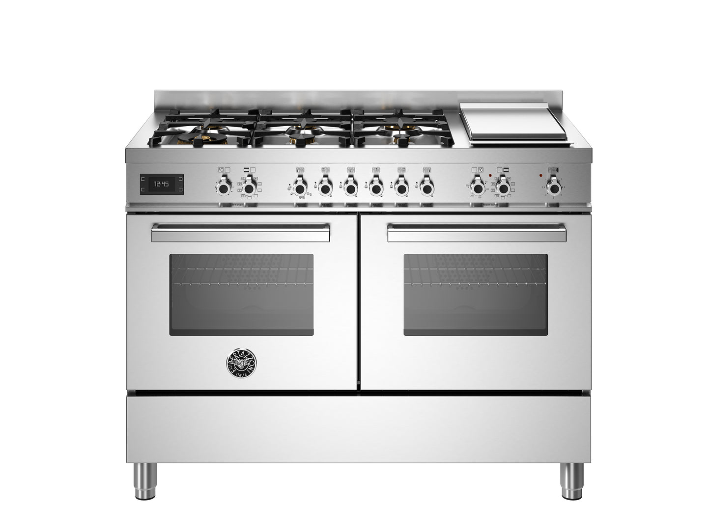 120 cm 6 brander + teppan yaki, elektrische dubbele oven top line