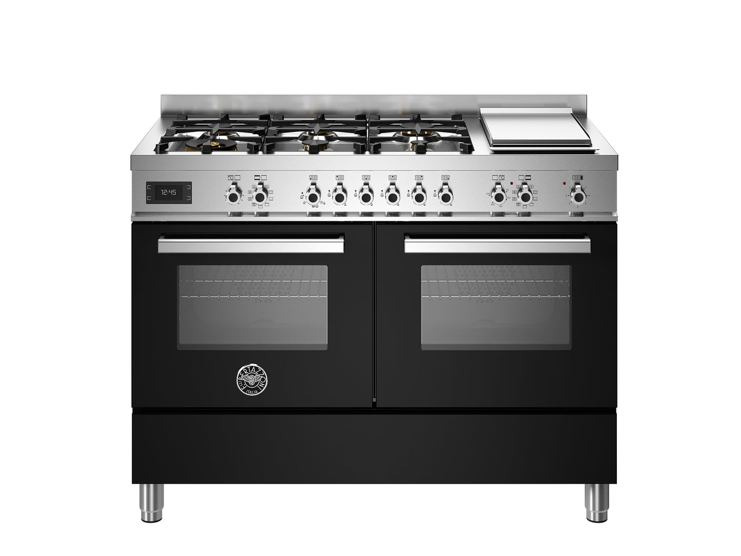 120 cm 6 brander + teppan yaki, elektrische dubbele oven top line