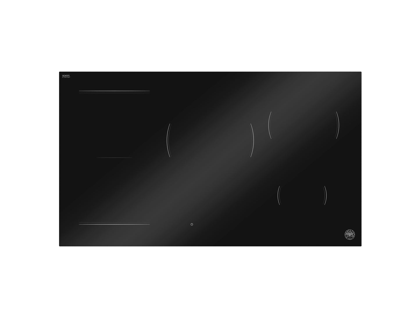 90cm inductie kookplaat 5 zones, LED slider