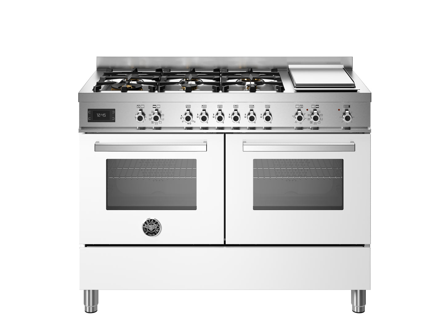 120 cm 6 brander + teppan yaki,  elektrische dubbele oven top line