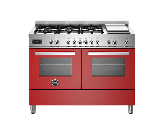 120 cm 6 brander + teppan yaki,  elektrische dubbele oven top line