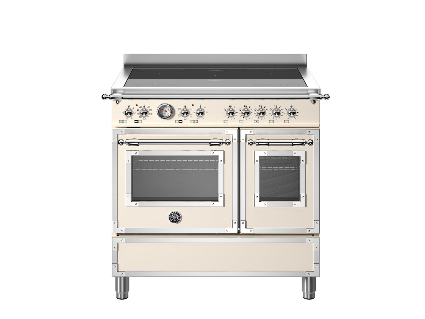 90 cm inductie top, elektrische dubbele oven