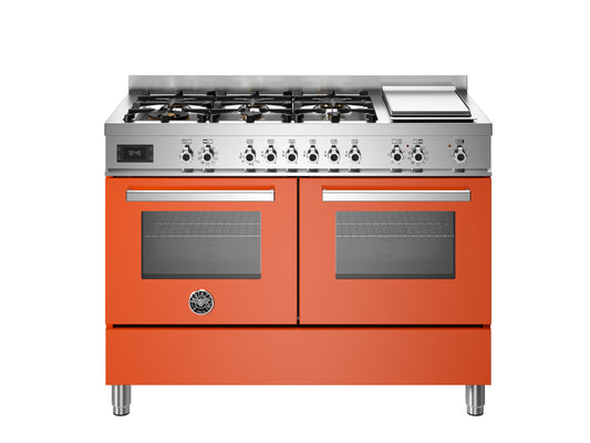 120 cm 6 brander + teppan yaki,  elektrische dubbele oven top line